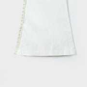 Imported For Girls White Pant Tights With Side Panel White Lace