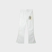 Imported For Girls White Pant Tights With Side Panel White Lace