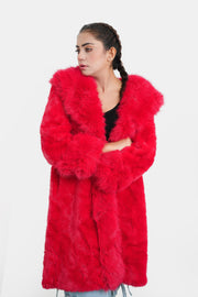 Imported Women Korean Fluffy Long Coat