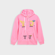 Imported Embroidered Fleece Hoodie For Girls