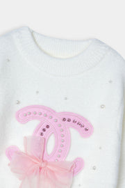 Imported Soft Wool Sweat Shirt With Silver Stud For Girls