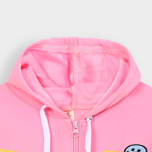 Imported Embroidered Fleece Hoodie For Girls