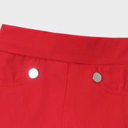 Imported For Girls Red Pant Tights Side Panel Silver Stud