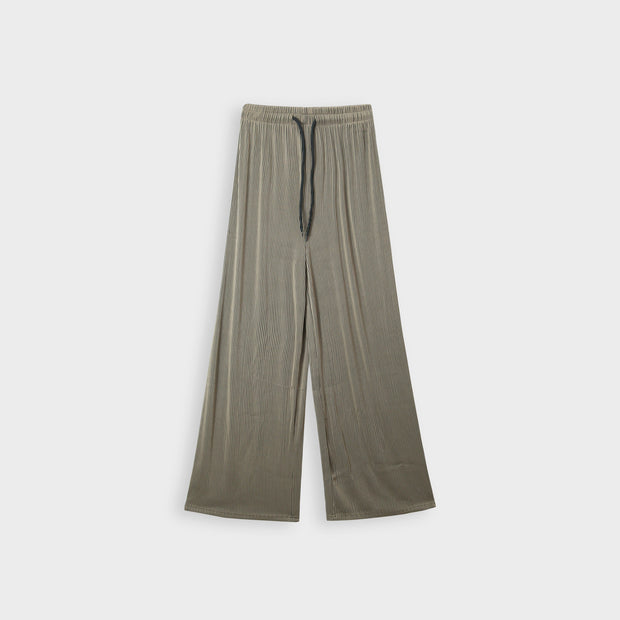 Imported For Girls Bell Bottom Light Olive Plazo Trouser Chifon