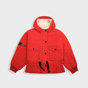 Imported Girls Red Hoodie With Fur Cap