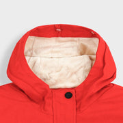 Imported Girls Red Hoodie With Fur Cap