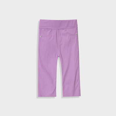 Imported Soft Cotton For Girls Light Purple Pant Tights