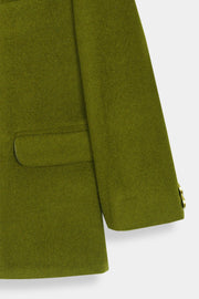 Boys Imported Soft Wool Olive Coat