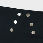 Imported For Girls Black Pant Tights On Front Silver Stud