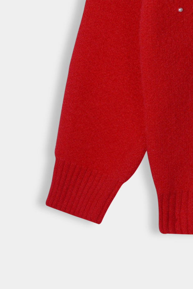 Imported Soft Wool Red Sweatshirt For Girls