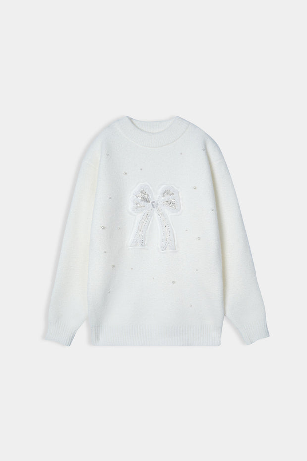 Imported Soft Wool Sweat Shirt With Silver Stud For Girls