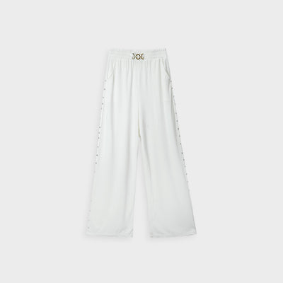 Imported For Girls White Bell Bottom Plazo Trouser Lycra