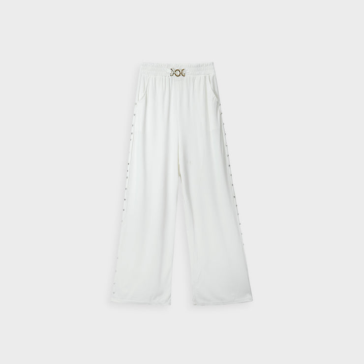 Imported For Girls White Bell Bottom Plazo Trouser Lycra